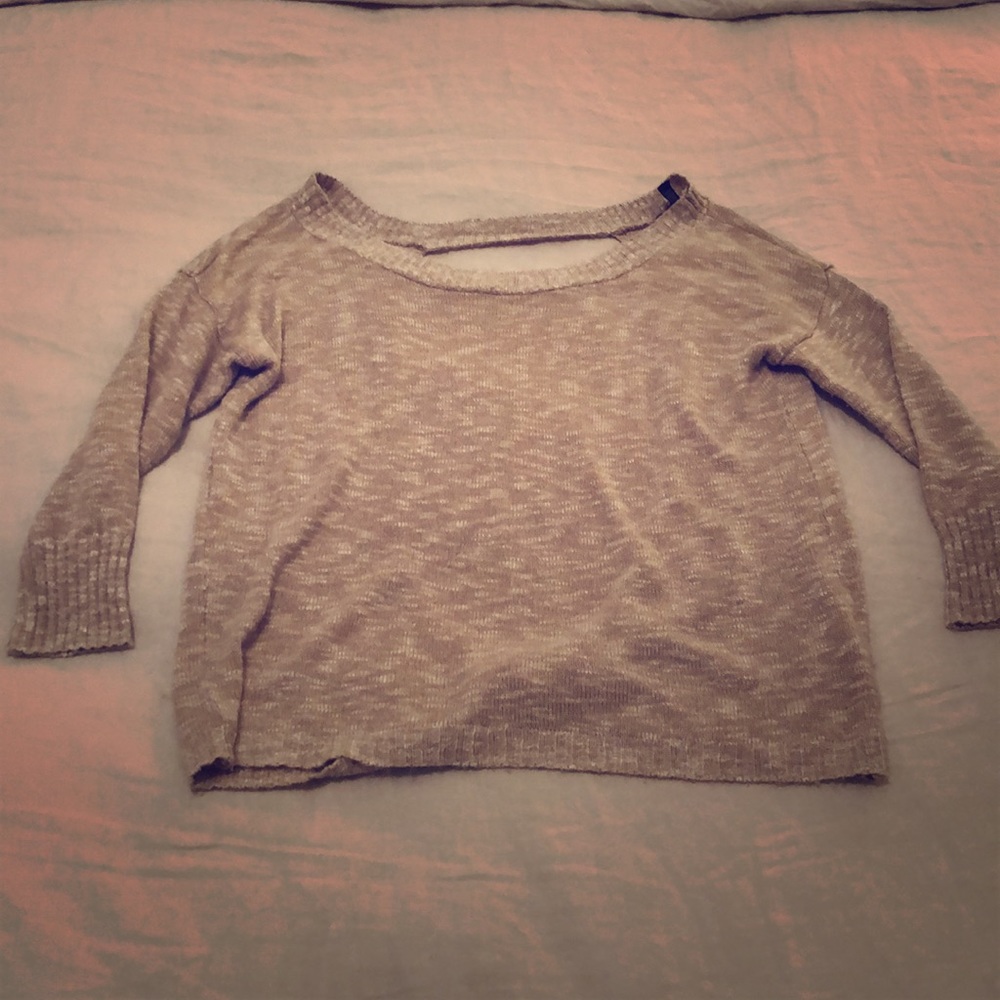 Open back lightweight sweater